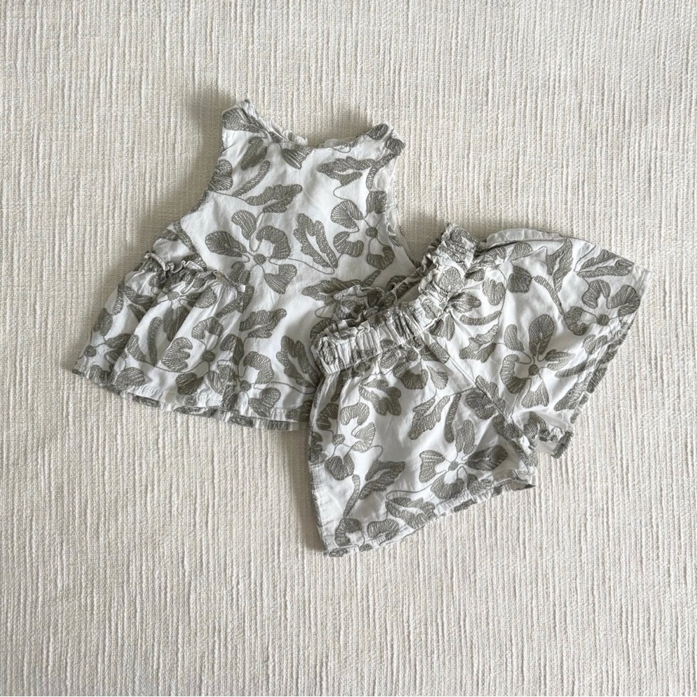 Zara Kids Gray/Green Butterfly Set